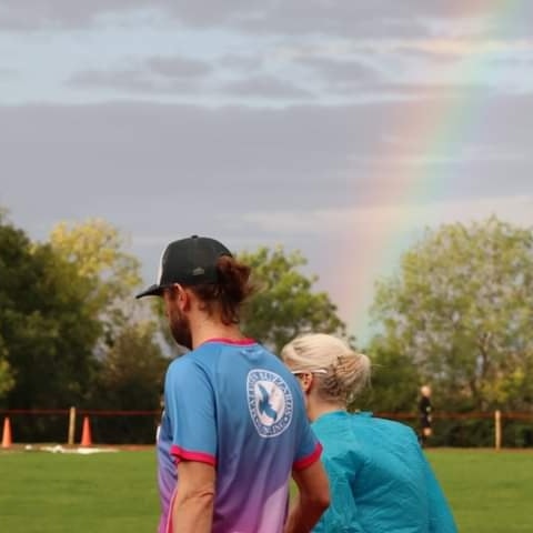 Ultra Runner Sinead Kane with Guide Runner